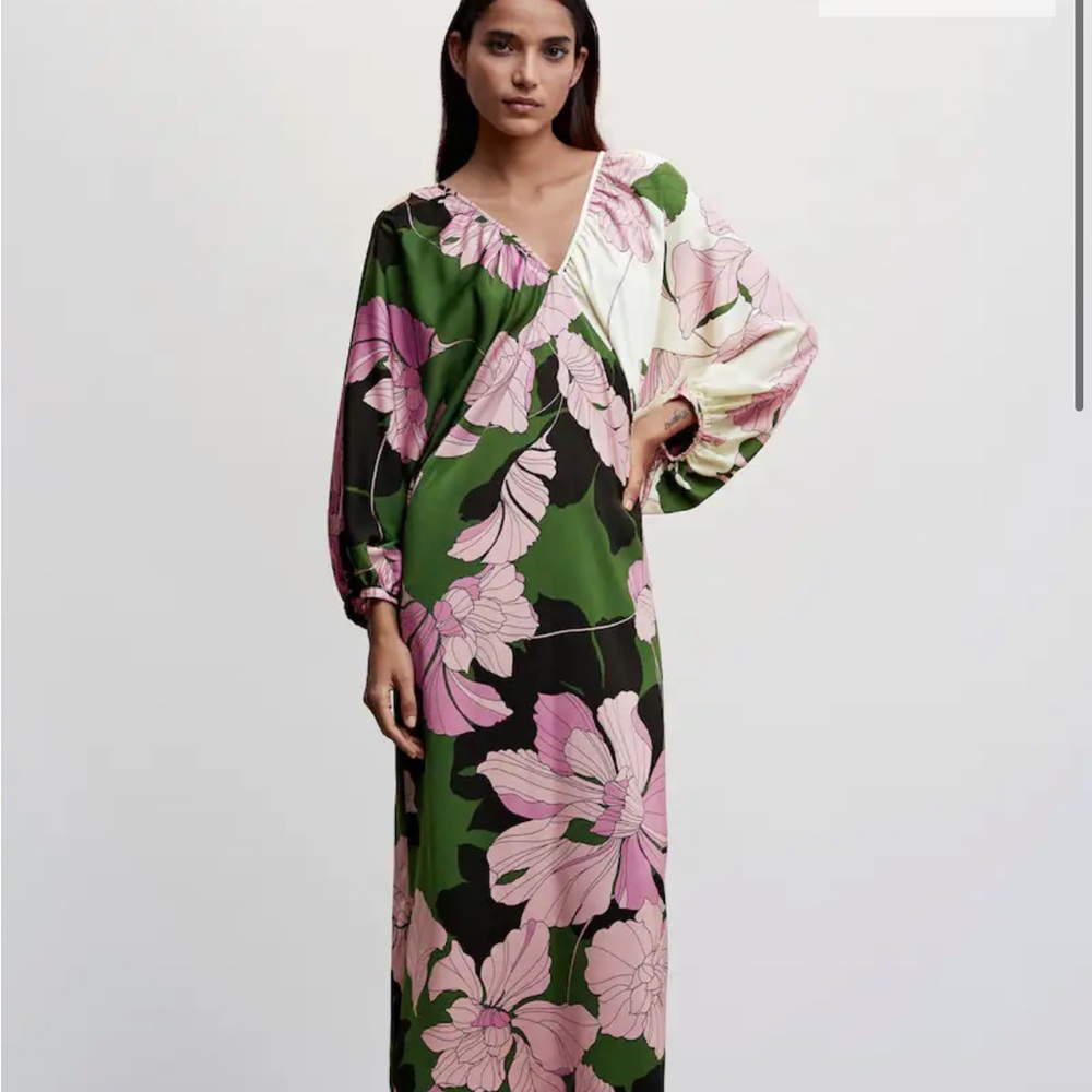 Mango floral print dress (nwt)